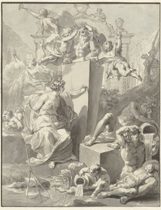 Design för titelbladet av W. van der Hoeven, Westermeer, 1721 av Jan Wandelaar