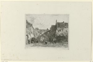 Utsikt över Binnenhof av Jan Weissenbruch