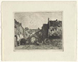Utsikt över Binnenhof av Jan Weissenbruch