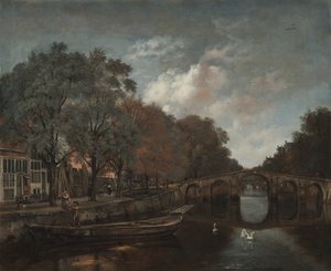 Herengracht, Amsterdam, ca 1661 (olja på duk) av Jan Wijnants