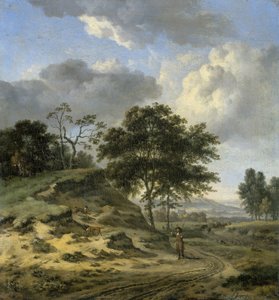 Landskap med två jägare