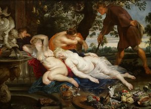 Cymon och Iphigenia - Jan Wildens (1586-1653). Olja på duk, ca. 1617. Mått : 208x282 cm. Konsthistoriska museet, Vienne