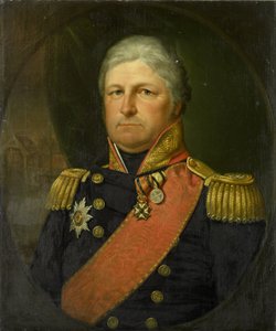 Porträtt av konteramiral Job Seaburne May av Jan Willem May