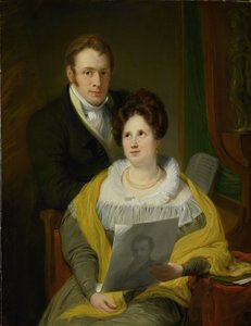 Porträtt av en kvinna och en man av Jan Willem Pieneman