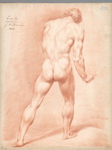 Stående manlig naken, bakifrån (1:a pris 1803)
