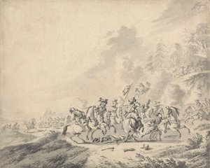 En kavalleristrid av Jan Wyck