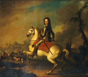 Porträtt av kung William III i slaget vid Boyne 1690