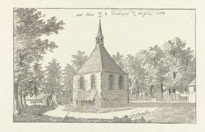 Utsikt över kyrkan i Driebergen av Jan de Beijer