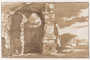 En del av baden av Diocletianus och S. Bernardo alle Terme av Jan de Bisschop
