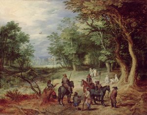 Field Camp in a Clearing, 1607  av Jan the Elder Brueghel