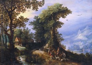 Tillbaka från jakten av Jan the Elder Brueghel