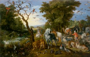 Djurens inträde i Noaks ark av Jan the Elder Brueghel