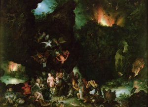 The Temptation of St. Anthony - Hell, 1594 (olja på koppar) av Jan the Elder Brueghel
