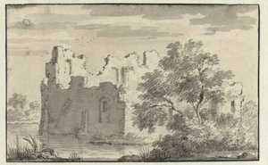 Ruinerna av Huis te Forest of Oosterwijk av Jan van Aken (attributed to)
