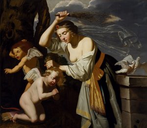 Venus tuktar Amor, 1628