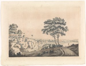 Landskap med ett slott på en kulle av Jan van Call (I) (possibly)