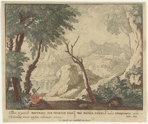 Herde och herdinna vilar vid ett träd Scener ur Virgils diktsamling Bucolica (serietitel)