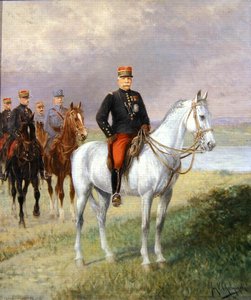 Marskalk Joseph Joffre (1852-1931) (olja på duk)