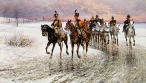 Napoleon drar sig tillbaka från Moskva,