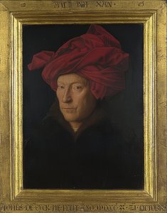 Porträtt av en man (självporträtt?). 1433 av Jan van Eyck