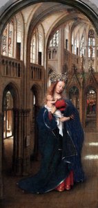 Tyska: Die Madonna in der Kirche Madonnan i kyrkan av Jan van Eyck