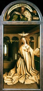Gents altartavla. Adoration of the Mystic Lamb: Virgin Annunciate, 1432. av Jan van Eyck