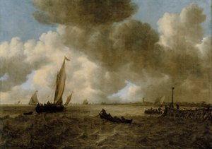 Ett stormigt havslandskap av Jan van Goyen