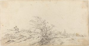 Ryttare bland sanddynerna av Jan van Goyen