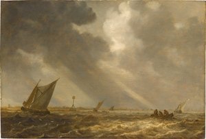 Storm på Haarlemmermeer av Jan van Goyen