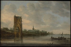 Pelkusporten nära Utrecht av Jan van Goyen