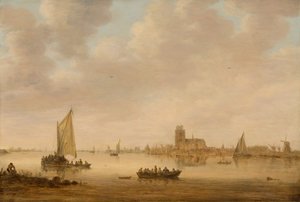 Utsikt över Dordrecht från Dordtse Kil, 1644.