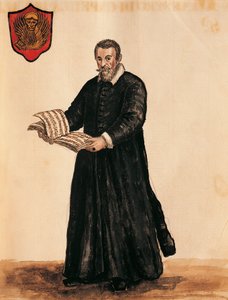 Italien, Venedig, Porträtt av den italienske kompositören Claudio Monteverdi (1567 - 1643) av Jan van Grevenbroeck