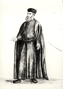 Ledare för arbetarna från det venetianska arsenalet (akvarell på papper) (s/v foto) av Jan van Grevenbroeck
