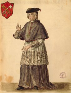 Påvlig legat i Serenissima, av Jan van Grevenbroeck eller Giovanni Grevembroch (1731-1807), Gli Donne de Veneziani, från illustrerad kostymbok, akvarell av Jan van Grevenbroeck