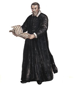 Porträtt av Claudio Monteverdi - Porträtt av Claudio Monteverdi (1567-1643) Italiensk kompositör efter teckning av Jan van Grevenbroeck (eller Giovanni Grevembroch (Grevenbroch) (1731-1807)