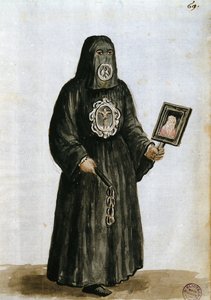 Robes of the Guardians of the lay-guild of St. Fantino i Venedig (penna & bläck och wc på papper) av Jan van Grevenbroeck