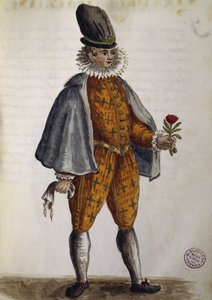 Young Venetian, akvarell från The Venetian clothes, i nästan alla åldrar flitigt samlad och målad på 1700-talet, av Jan van Grevenbroek eller Giovanni Grevenbroich (1731-1807), Italien av Jan van Grevenbroeck