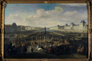 Ludvig XIV närmar sig Pont Neuf, Paris