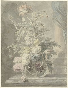 Vas med blommor av Jan van Huysum (possibly)