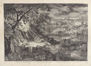 Landskap med Kristus i Getsemane trädgård av Jan van Londerseel