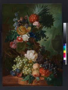 Vas med blommor och frukt, före 1808