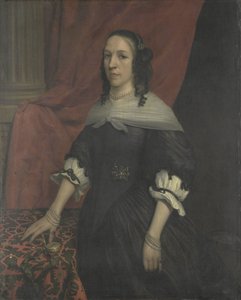 Porträtt av en kvinna, möjligen Anna van Bourgondië, grundare av Slot Windenburg op Dryschor (Schouwen) och fru till Adolf van Kleef av Jan van Rossum