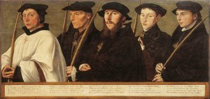 Fem medlemmar av Utrecht Brotherhood of Jerusalem Pilgrims, ca 1541 av Jan van Scorel