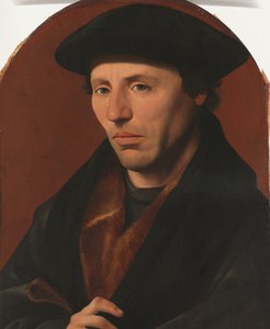 Porträtt av en Haarlemsmedborgare Porträtt av en man av Jan van Scorel