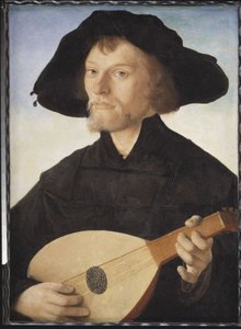 Porträtt av en lutspelare av Jan van Scorel
