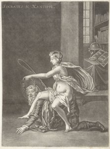 Sokrates hånad av sin fru Sokrates och Xanthippe (titel på objekt)