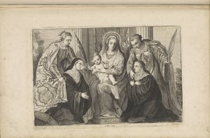 Maria med Kristusbarnet, St. Lucia, St. Katarina av Alexandria och två grundare