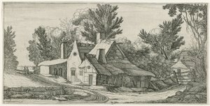 Landskap med gårdar av Jan van de Velde (II) (manner of)