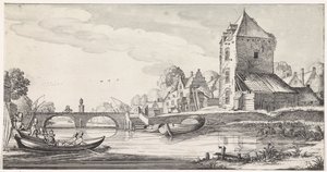 By vid en flod Lekfulla landskap och underhållande dikter (serietitel) av Jan van de Velde (II)