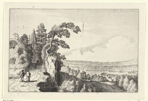 Utsikt över en dal Landskap (serietitel) Amenissimae aliquot requculae (serietitel) av Jan van de Velde (II)